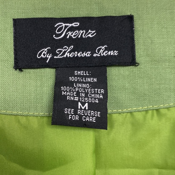 Linen green jacket - Picture 3 of 9
